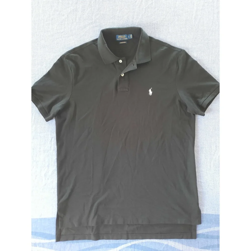 Polo Ralph Lauren Mens Black Stretch Mesh Short Sleeve Polo Shirt RN41381 L